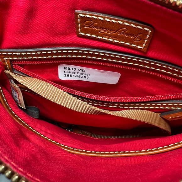 Dooney & Bourke Midnight Blue Letter Carrier Leather Crossbody Bag with Dust Bag - Picture 5 of 6